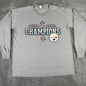VINTAGE 2006 Pittsburgh Steelers Super Bowl Champions Shirt Men's M Long Sleeve